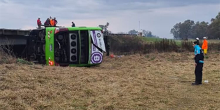 Accidente de micro en Ruta Nacional 7: buscan a uno de los choferes que se lanzó antes del sinistro