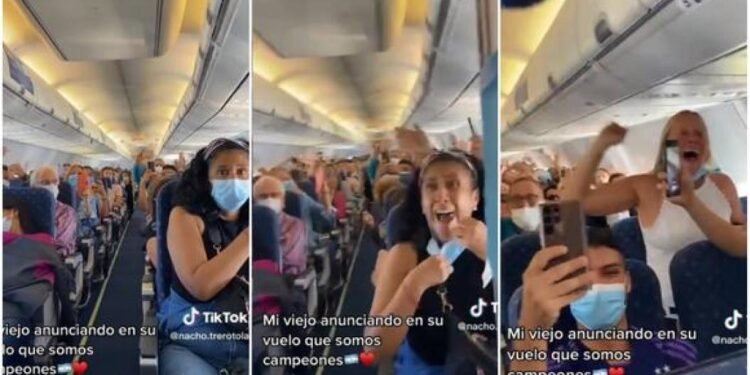 Un insólito momento: un piloto español generó confusión en pasajeros argentinos sobre el Mundial