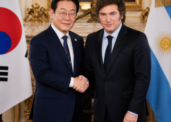 Encuentro bilateral entre Javier Milei y el presidente de Corea del Sur, Lee Jae-Myung