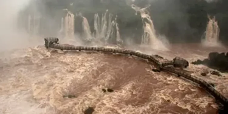 Cierre temporal del circuito Garganta del Diablo en Iguazú por crecida del río