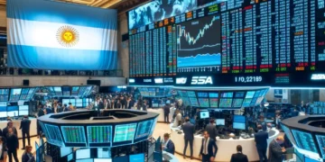 Acciones argentinas caen mientras Wall Street marca nuevos máximos